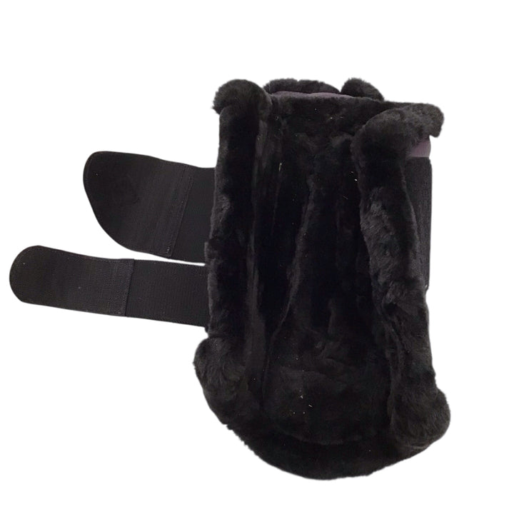 LeMieux Fleece Lined Brushing Boot Black Currant Large Used - H