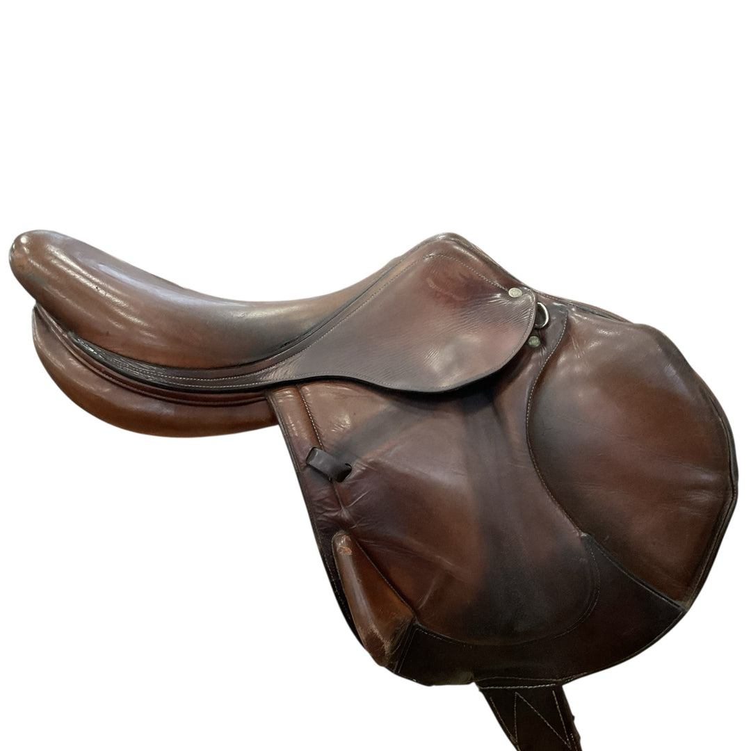 18" Antares Monoflap Med/Wide Used Hunter/Jumper Saddle - H
