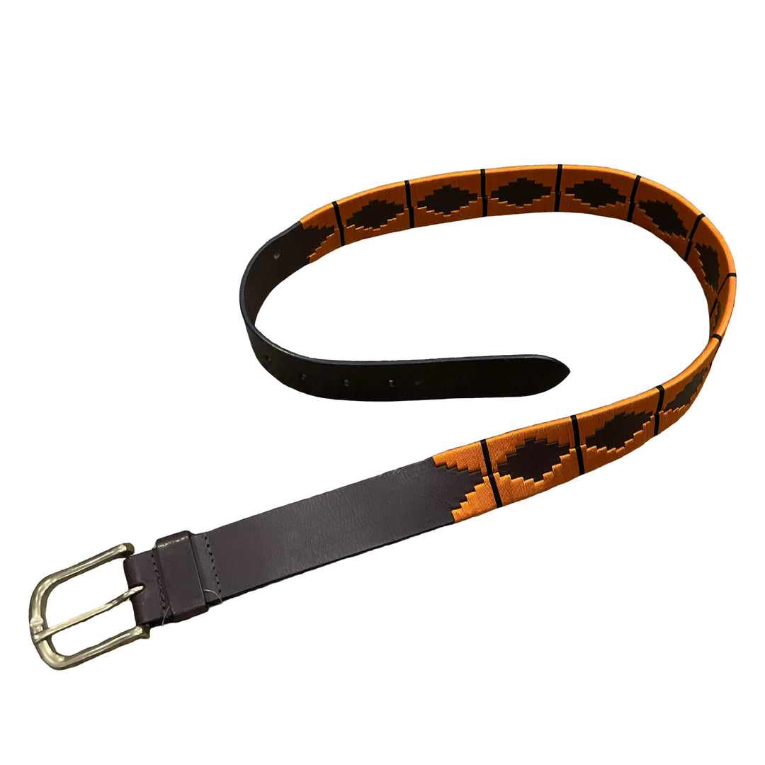 KMA Brown/Orange Leather Belt Used - H