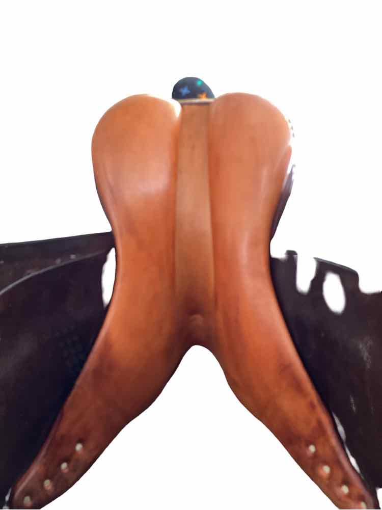 18" Pessoa used close contact saddle, Suede seat B