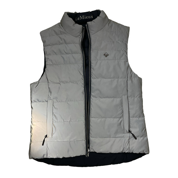 LeMieux Women's 4 Reversible Puffer Vest Black/Silver Used
