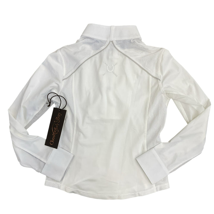 Chestnut Bay Child Medium SkyCool Liberty Youth Show Shirt White New - H