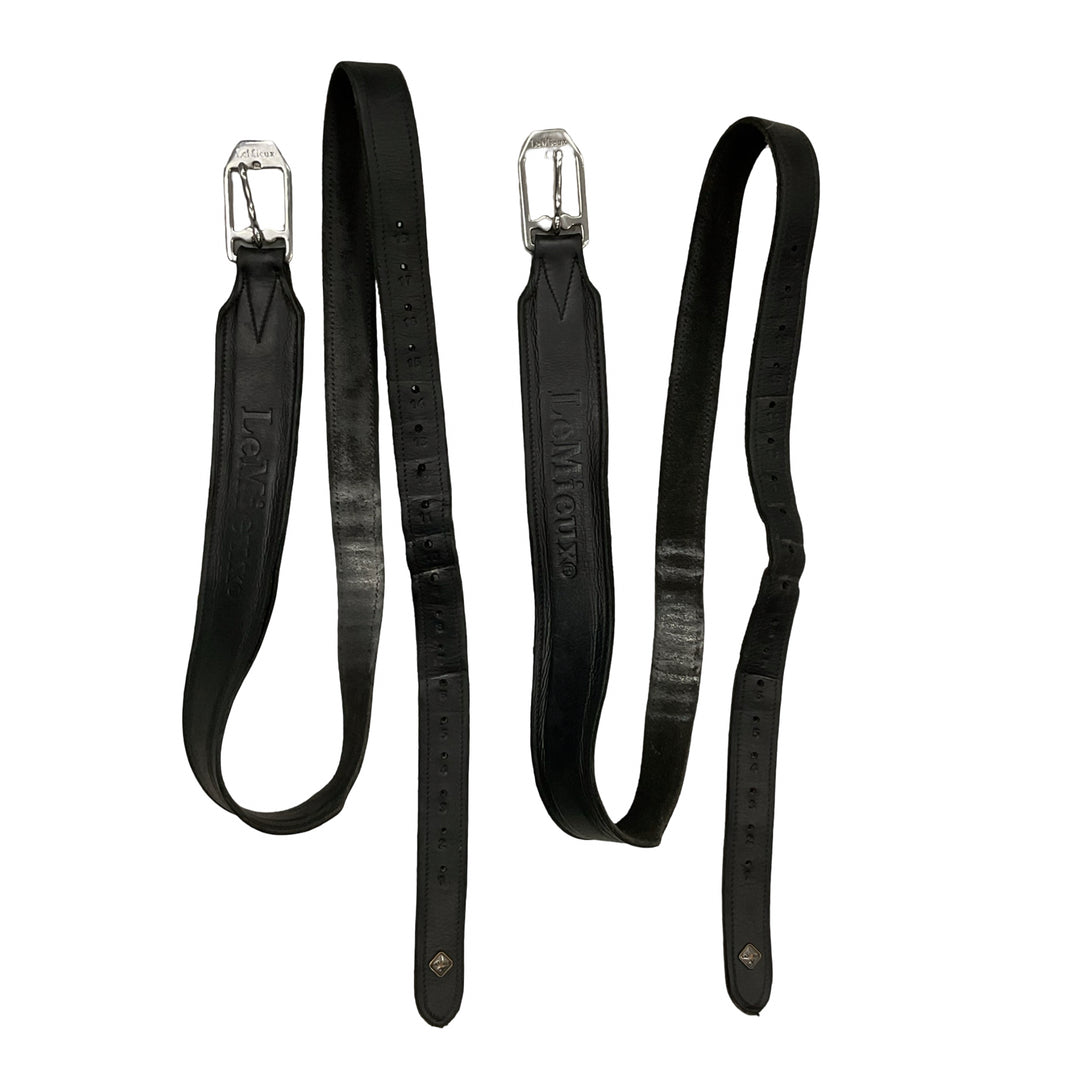 LeMieux 51" Vector Pro Stability Stirrup Leathers Black Used