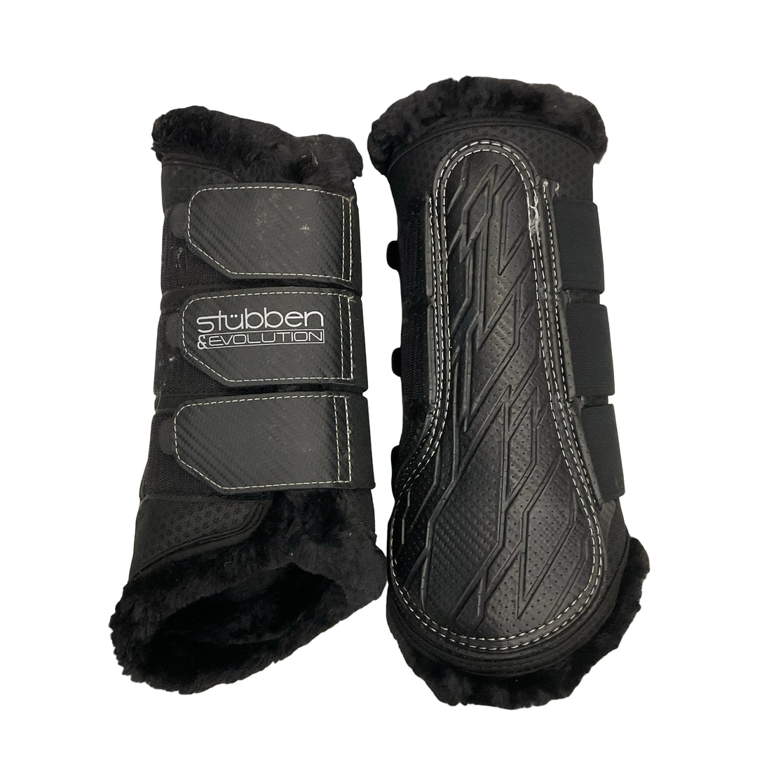 Stubben Airflow Brush Boot w/ Fleece Large Black Used - H