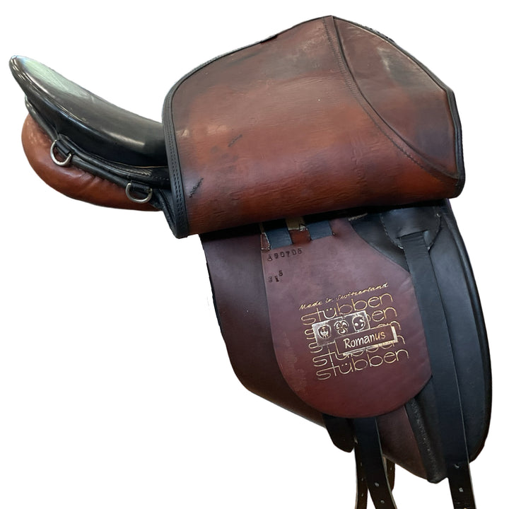 17" Stubben Romanus 31.5cm Med/Wide Used Dressage Saddle