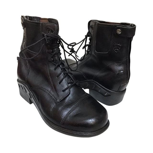 ARIAT 7 RT Heritage Lace/Back Zip Paddock Boots USED B