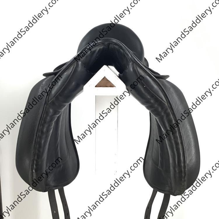 16.5" Black Country Vinici Wide Tree Used Monoflap Dressage Saddle - C