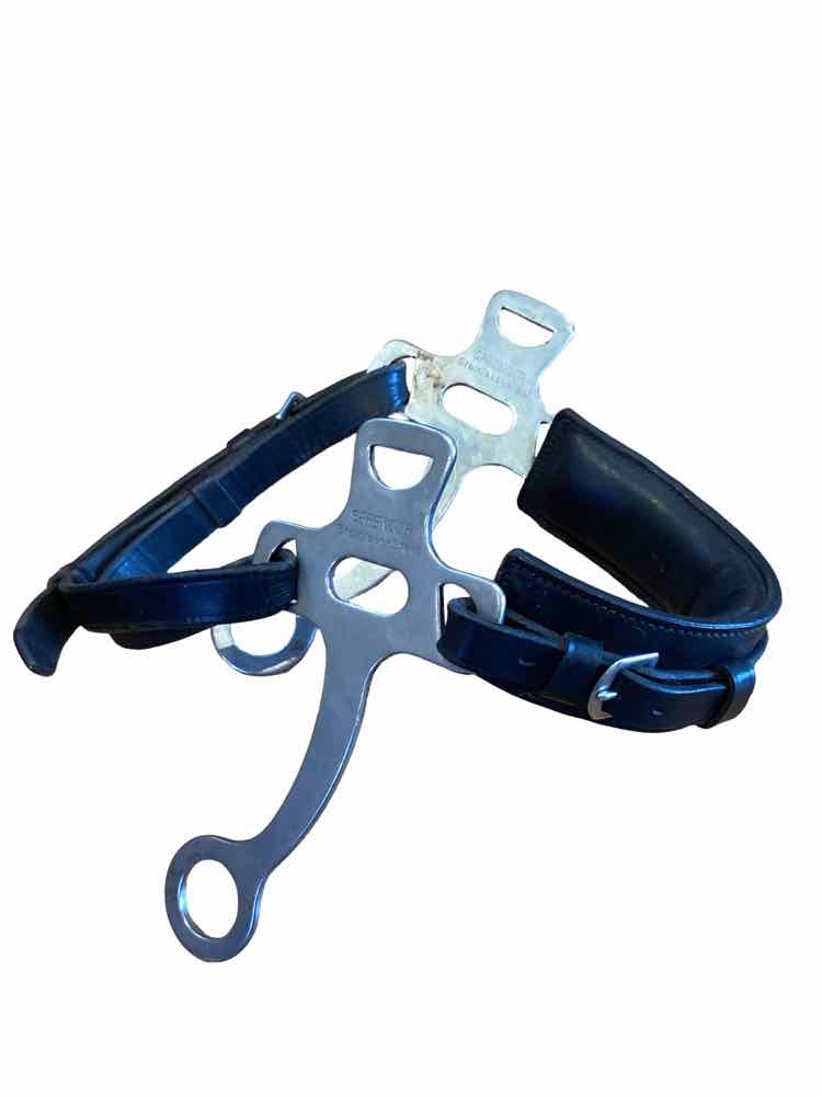 HS used black leather hackamore B