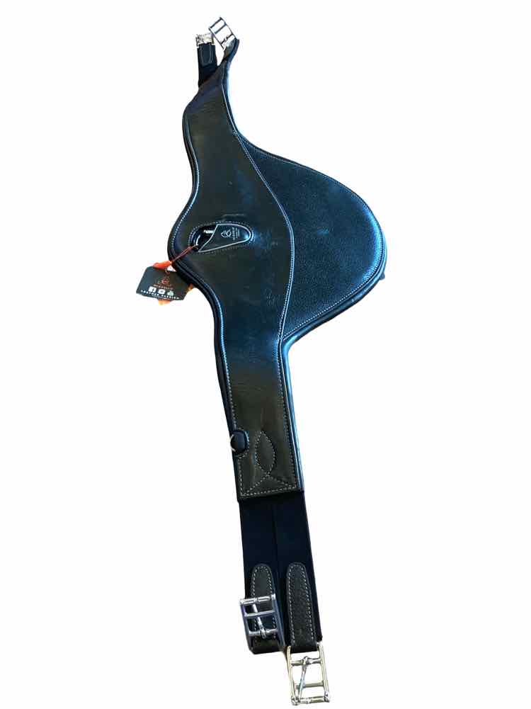 Acavallo new black leather stud girth size 125cm