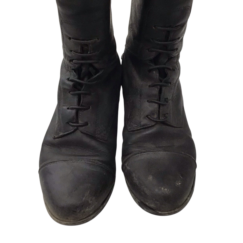 Ariat Childs 4 Med/Reg Heritage Contour Field Boots Used - H