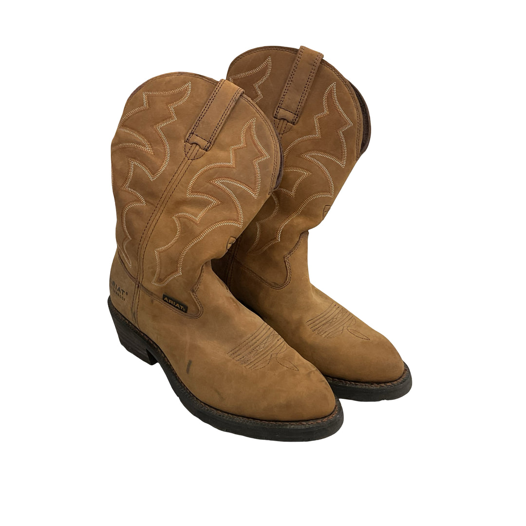 Ariat Men's 8.5 Heritage Western R Toe Boot Brown Used