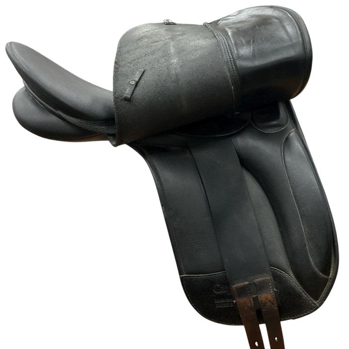 17" Bates Caprilli Medium Used Synthetic Dressage Saddle - H