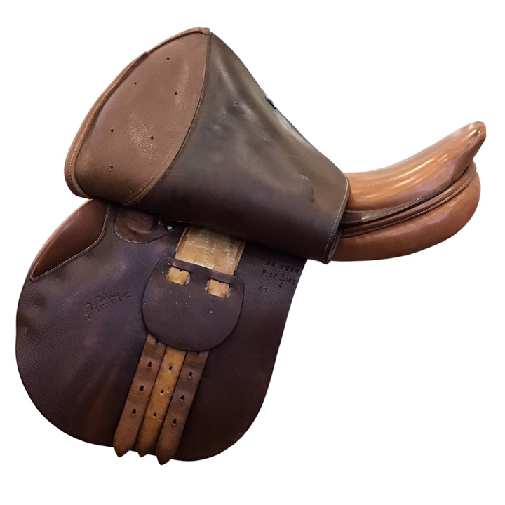 17.5" Bruno Delgrange PJ Pro Medium Used Hunter/Jumper Saddle - H