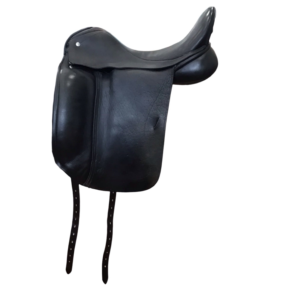 18" Custom Saddlery Everest R Medium Used Dressage Saddle - H