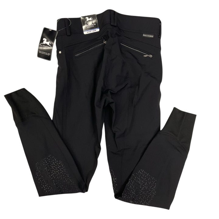 RJ Classics Women's 26R Hayden Knee Patch Schooling Breech Black New - H