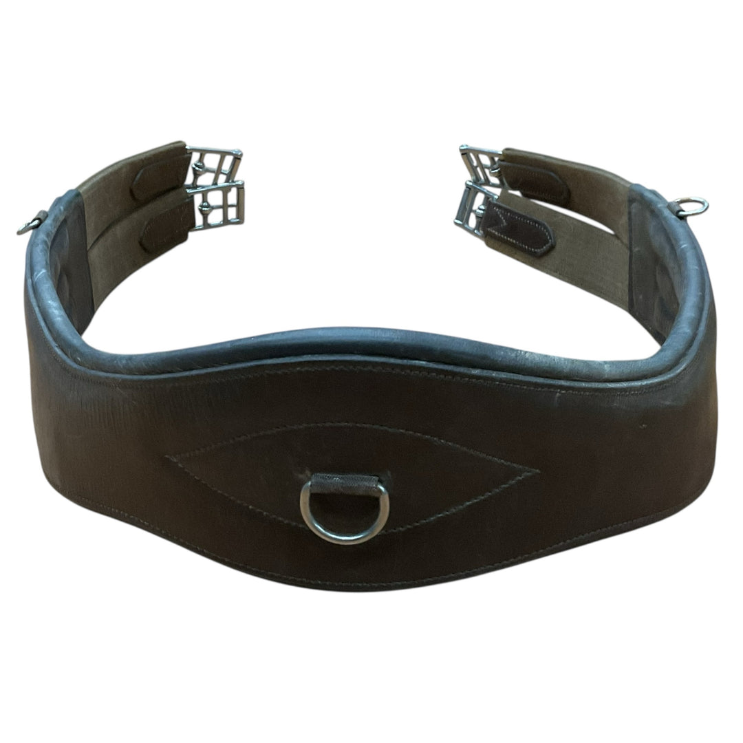 Total Saddle Fit 48" Shoulder Relief Padded Leather Girth Brown Used - H