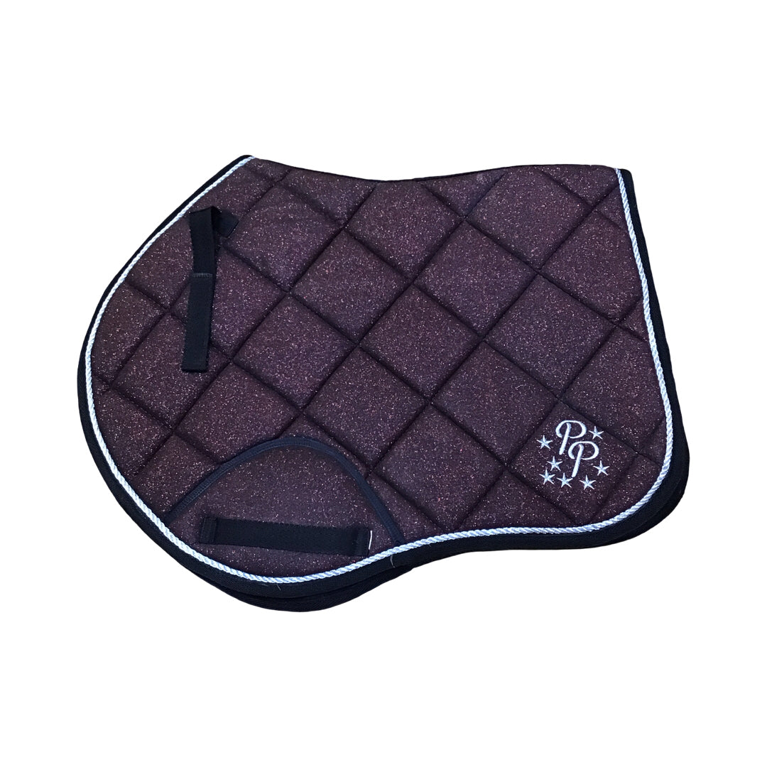 Punk Ponies Burgundy Glitter Saddle Pad Used