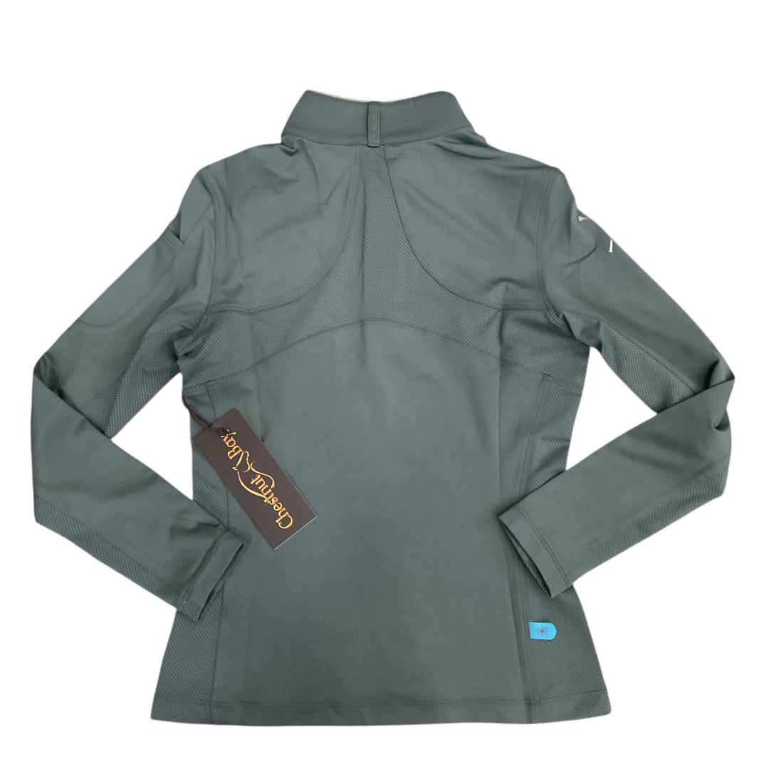 Chestnut Bay Child Med Performance Rider SkyCool Youth Shirt Street Green New -H