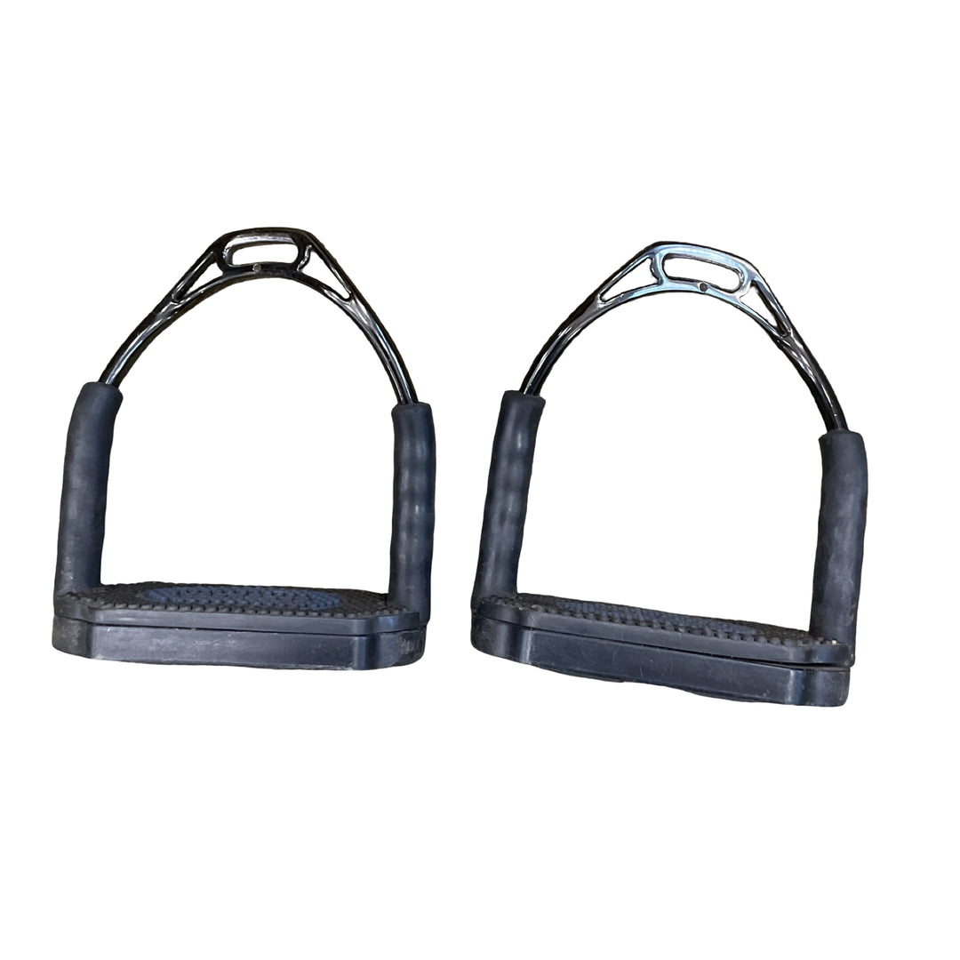 Herm Sprenger 4.5" Bow Balance Fillis Stirrups Black Used