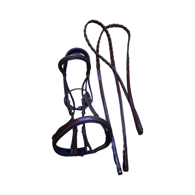 Padded Fancy Stitched Bridle w/Reins USED B