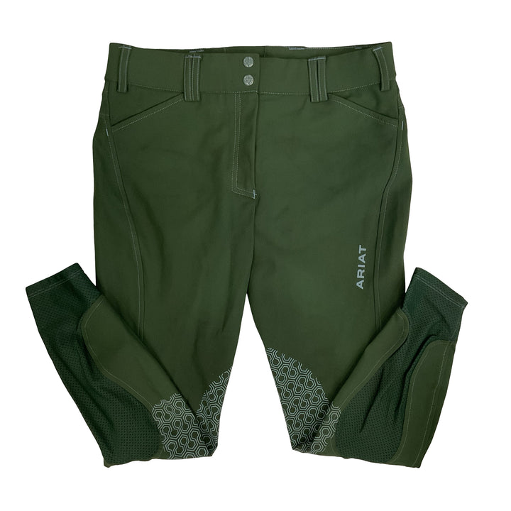 Ariat Women's 30 Tri Factor Knee Patch Schooling Breech Green Used