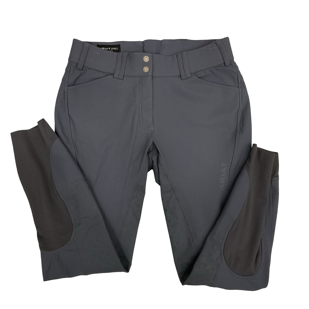 Ariat Women's 26 Tri Factor Full Seat Schooling Breech Grey Used