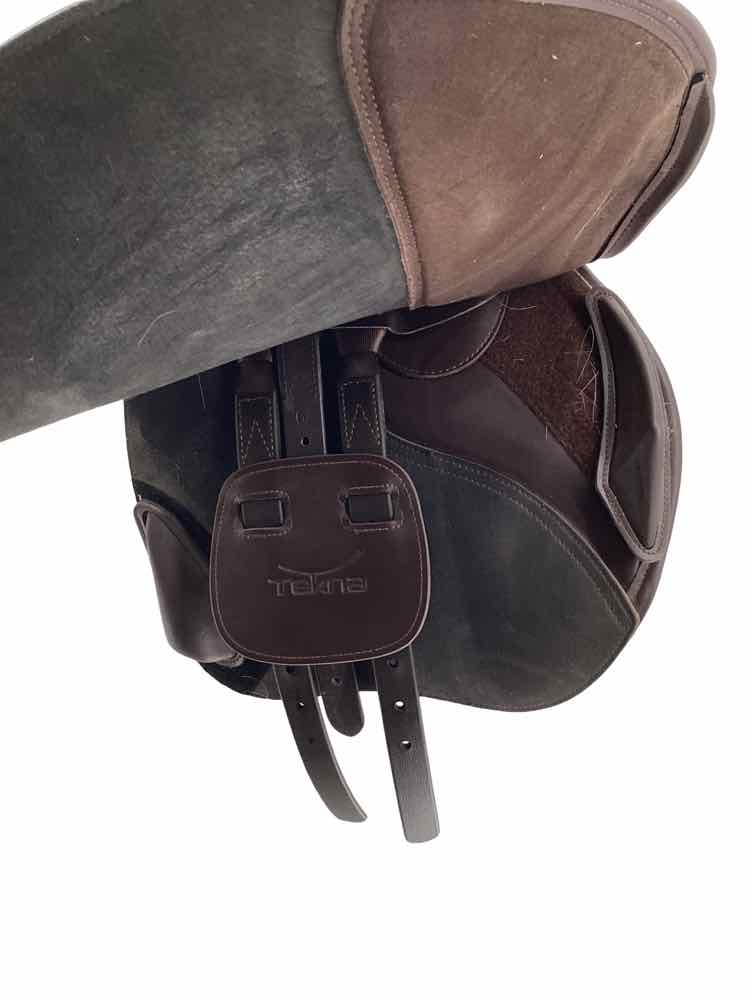 17" Tekna used close contact adjustable tree saddle B has gullet set and cover