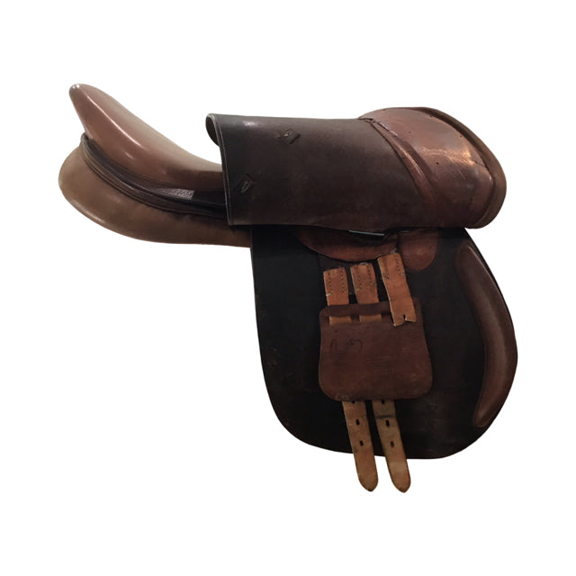 17" Pessoa Rodrigo Medium Tree Used Close Contact Saddle - C