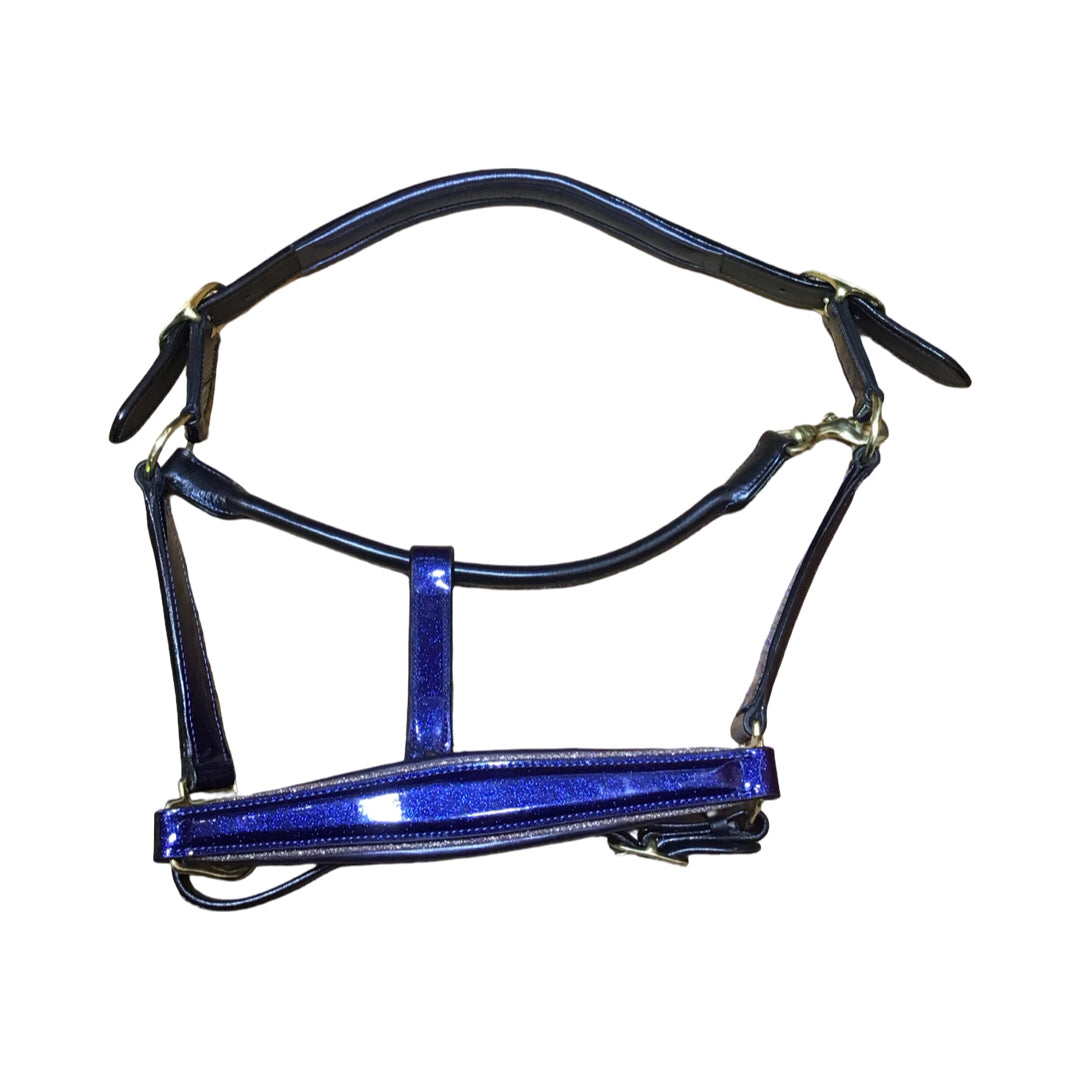 Halter Ego Cobalt Blue Leather Halter New