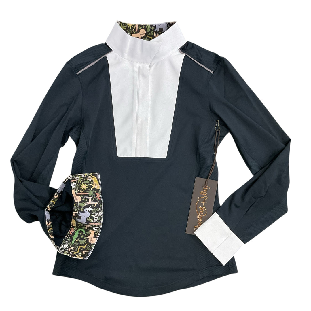 Chestnut Bay Child Medium SkyCool Liberty Youth Show Shirt Black New - H