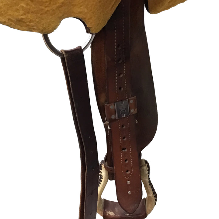 17" Billy Cook Custom Pro Reiner Used Western Saddle with Full QH Bars - H