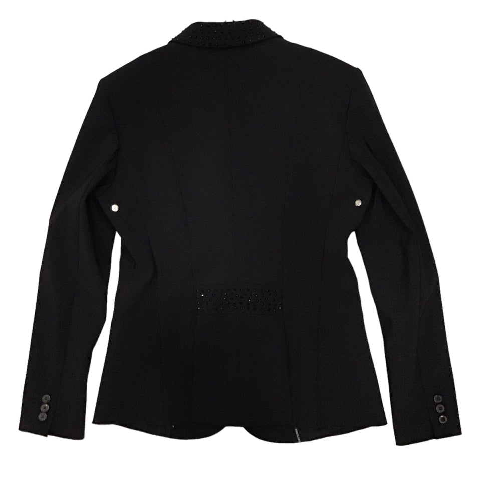 Equiline Ladies 46 Black Gioia Show Coat New - H
