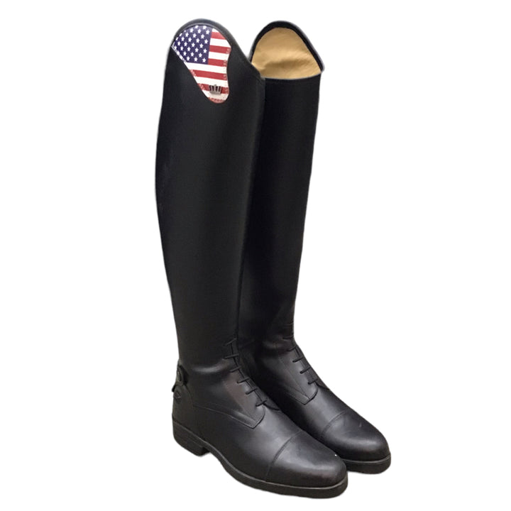 Kingsley Ladies 38 MA/M Montreal Black Field Boots NEW -H