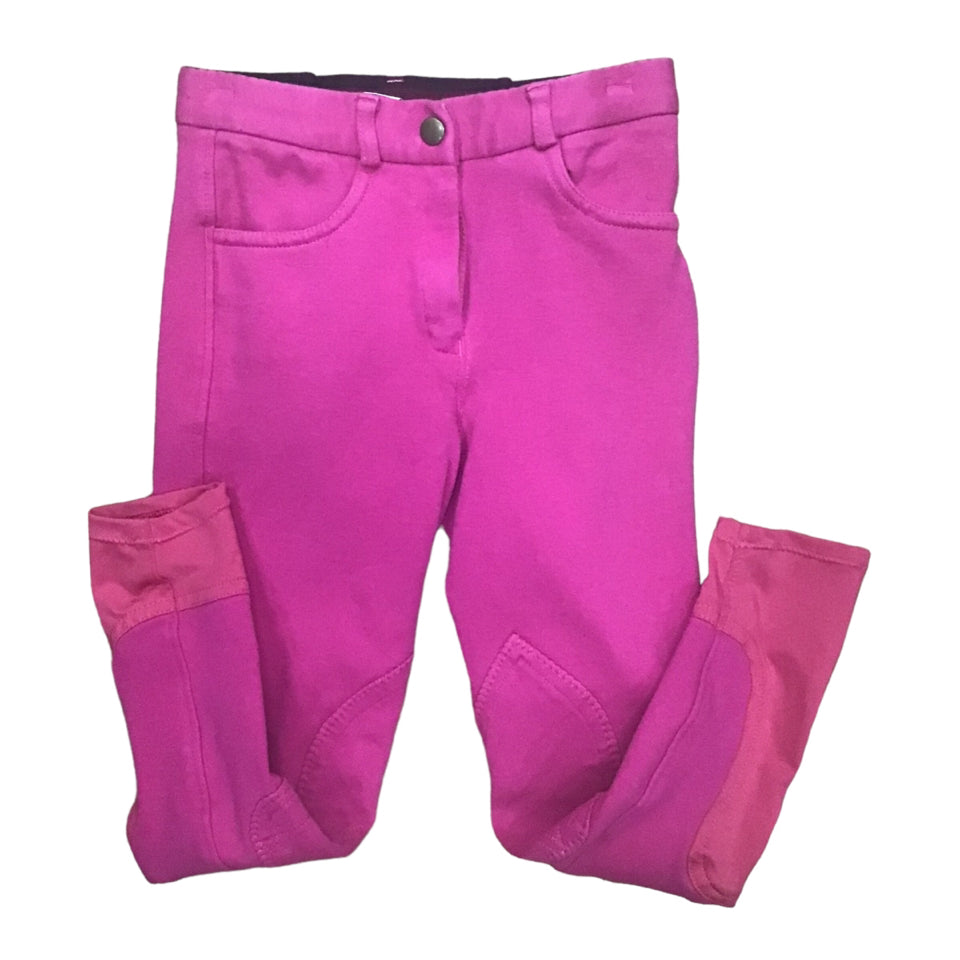 Tuffrider Childs 10 Pink Knee Patch Schooling Breech Like New -H