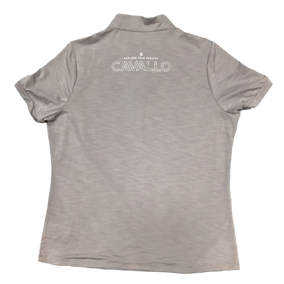 Cavallo Ladies XL Grey Danika Short Sleeve Shirt New - H