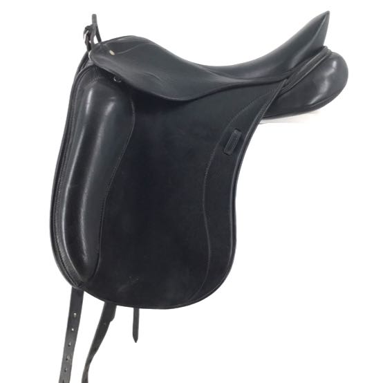 17.5" Schleese Link Used Monoflap Dressage Saddle with Wide Tree -H