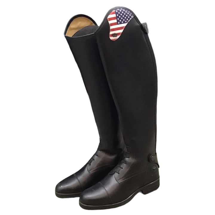 Kingsley Ladies 38 MA/M Montreal Black Field Boots NEW -H