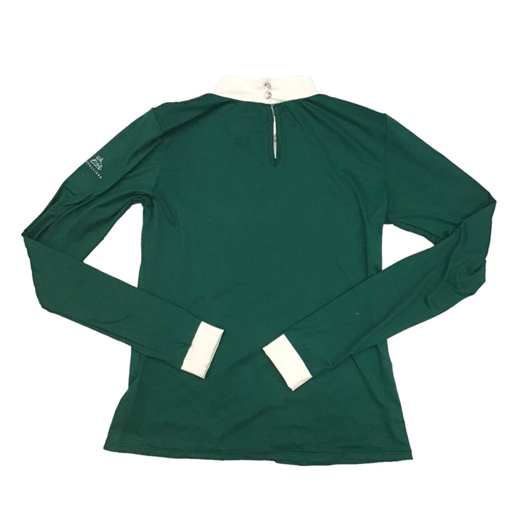 Cavalliera Ladies Large Queen Green long Sleeve Show Shirt Used - H